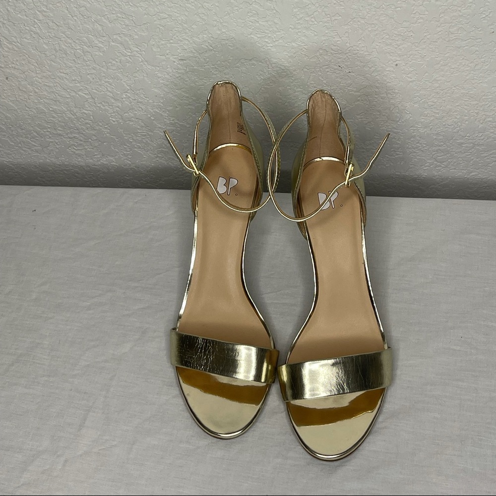 BP. Gold strap heels